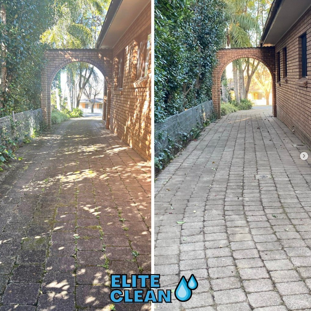 Before and after pressure washing — Path · Rouse Hill