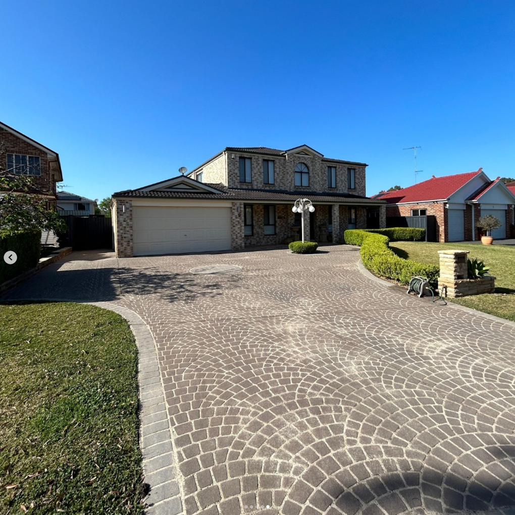 Before and after pressure washing — Pathway · Castle Hill