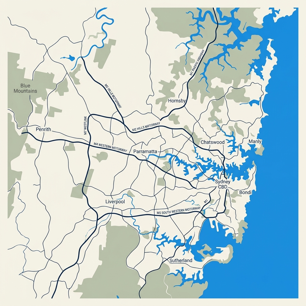 Map of EliteClean's service area across Sydney's north-west — Parramatta, Castle Hill, Kellyville, Baulkham Hills, Rouse Hill and surrounds